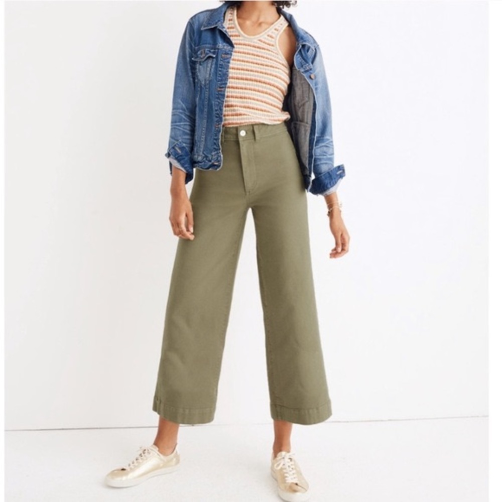 Madewell Emmett Wide Leg Jeans in Olive size 25